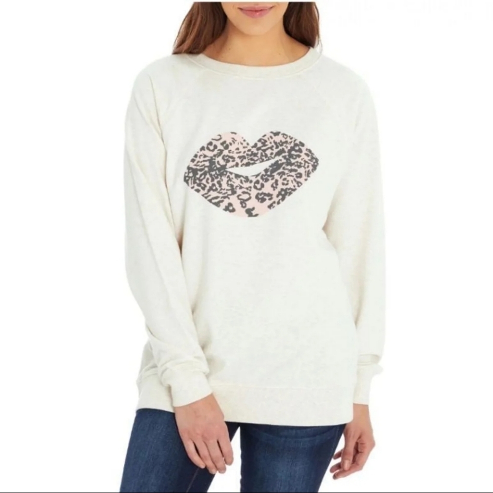 Wildfox Leopard Lips Sweater